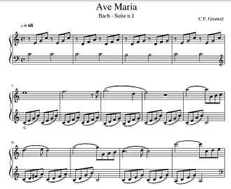 フベ・マリア楽譜1