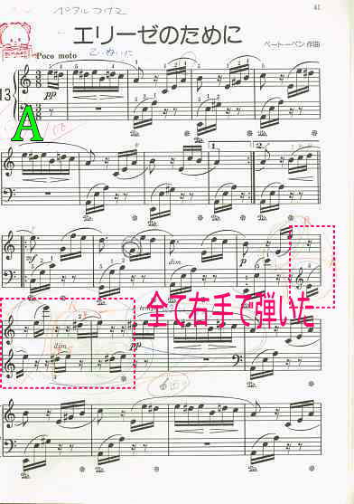 エリーゼのために・楽譜1