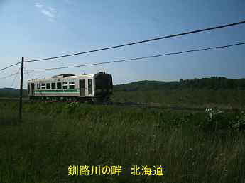 釧路川沿い、北海道旅行