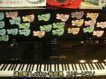 道の駅「しょうわ」、秋田県、ストリートピアノ